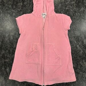 Lilly Pulitzer Girls Pink Swim Hooded Cover-Up - Girls size 4